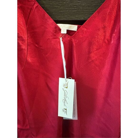 NWT Gold Hawk Sylvia Viscose Slip Maxi Dress In Red Size Small $350 MSRP - Picture 5 of 8